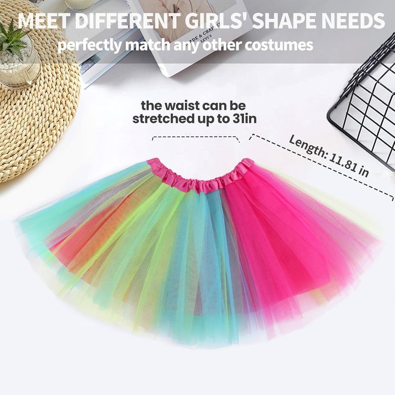 Lainlight Store Tutus for Girls 3 Layered Tulle Tutu Skirts for 4-12 Year, Birthday Dance Halloween Cosplay Party Supplies - Image 2